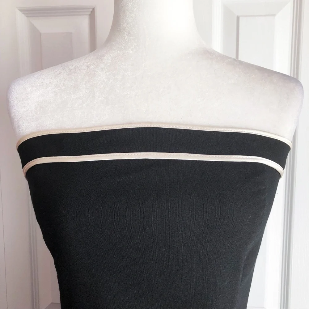Vintage Ruby Rox Juniors' Black & Ivory Strapless Dress